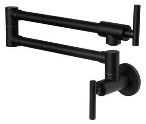 Berg Pot Filler kuchyňská baterie na stěnu černá 830135B