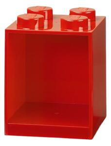 Červená nástěnná police LEGO® Storage 21 x 16 cm