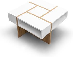 Konferenční stolek DENSO dub wotan / bílý