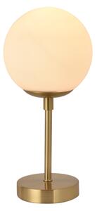 Luxusní lampa Art deco ve zlaté barvě s bílým sklem