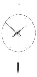 Mclocks Designové nástěnné hodiny PIP811 Pendulum Plus Indicator silver mat-black 60cm