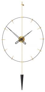 Mclocks Designové nástěnné hodiny PIP810 Pendulum Plus Indicator gold mat-black 60cm