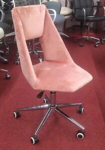 Kancelářská židle PAX růžový samet vzor 173