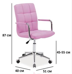 Kancelářská židle Q-022 růžová
