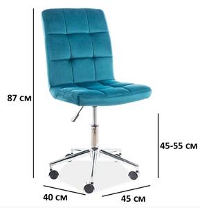 Kancelářská židle Q-020 tyrkysová bluvel 85