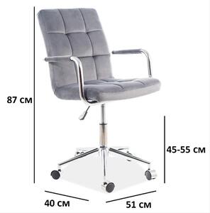 Kancelářská židle Q-022 sivá bluvel 14