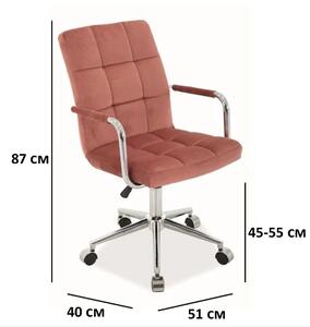 Kancelářská židle Q-022 starorůžová bluvel 52