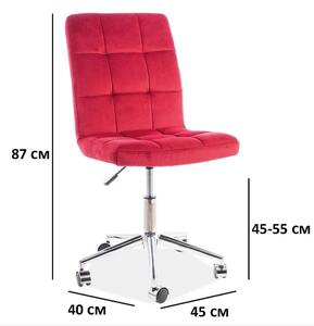 Kancelářská židle Q-020 bordová bluvel 59