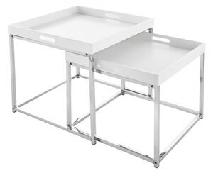 2SET odkládací stolek ELEMENTS bílý Nábytek | Doplňkový nábytek | Odkládací stolky