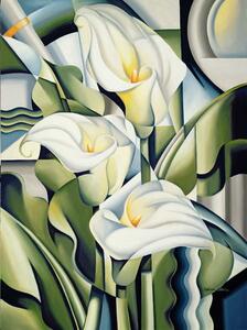 Abel, Catherine - Obrazová reprodukce Cubist Lilies, (30 x 40 cm)