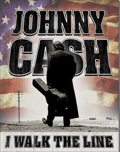 Plechová cedule Johnny Cash - Walk the Line