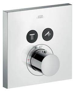 AXOR ShowerSolutions Termostat s podomítkovou instalací, hranatá verze, pro 2 spotřebiče, chrom 36715000