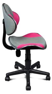 Kancelářská židle Q-G2 ružovo/šedá