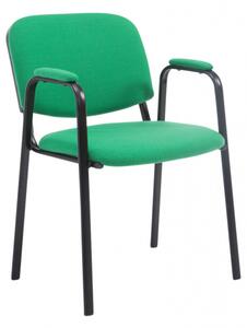 Jídelní / konferenční židle Kenna PRO látkový potah, zelená