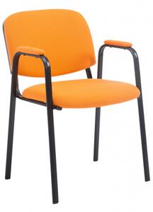 Jídelní / konferenční židle Kenna PRO látkový potah, oranžová