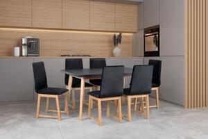 Drewmix jídelní stůl OSLO 5 + deska stolu wotan, podstava stolu buk, nohy stolu buk