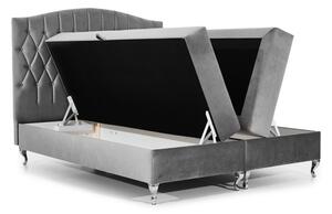 Elegantní postel 120x200 PEGGY - černá + topper ZDARMA