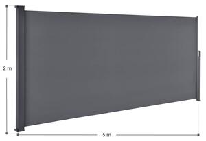 Boční markýza Dubai 500 x 200 cm tmavě šedá