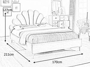 Čalouněná postel SANTANA VELVET 160 x 200 cm barva šedá / dub