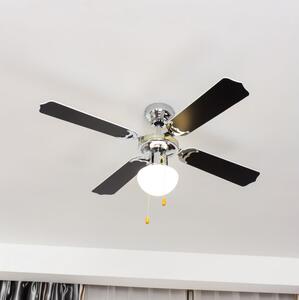 ZEVENTI - Stropní ventilátor NAVAGIO 1xE27/60W/230V černá/bílá