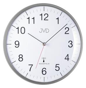 Šedé přesné rádiem řízené nástěnné hodiny JVD RH16.2 ( )