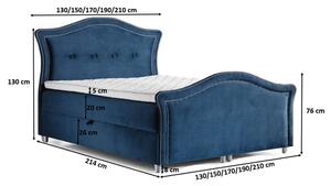 Kouzelná rustikální postel Bradley Lux 120x200, šedá + TOPPER