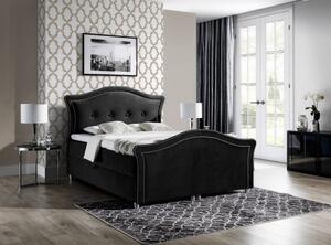 Kouzelná rustikální postel Bradley Lux 200x200, černá