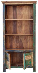 Knihovna Retro 90x180x35 recyklovaného mangového dřeva