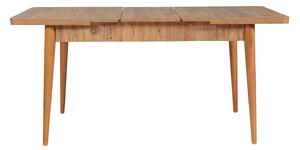 Rozkládací jídelní stůl se 2 židlemi a lavicí Vlasta (borovice antlantic + šedá). 1072181