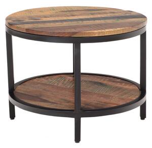 Kulatý konferenční stolek Retro 60x45x60 z recyklovaného mangového dřeva