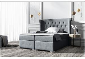 Elegantní čalouněná postel 180x200 MAXIMO - šedá + topper ZDARMA
