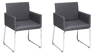 Sada dvou tmavě šedých jídelních židlí GOMEZ