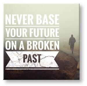 Motivační obraz na zeď Never base your future_002 (obrazy s textem)
