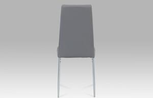 Jídelní židle DCL-117 ekokůže / kov Šedá
