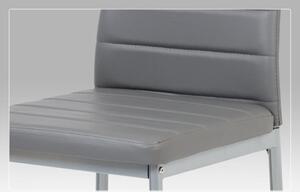 Jídelní židle DCL-117 ekokůže / kov Bílá