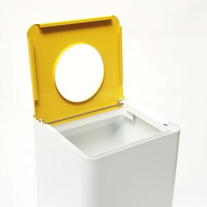 Odpadkový koš na tříděný odpad Caimi Brevetti Centolitri W, 100 L - žlutý, plast
