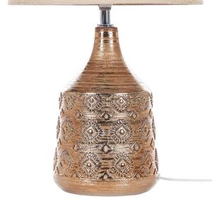 Keramická stolní lampa zlatá / hnědá WARI