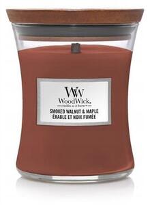 Tradiční sójová svíčka smoked walnut & maple Woodwick 1 ks