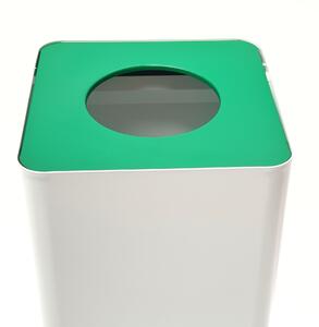 Odpadkový koš na tříděný odpad Caimi Brevetti Centolitri W, 100 L - zelený, sklo