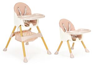 Dětská jídelní židlička Ecotoys 2v1, HC-823S PINK
