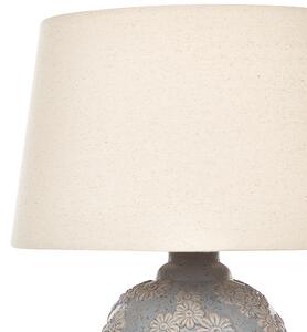 Keramická stolní lampa šedá / béžová FERREY