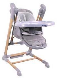 BOJUNGLE BO JUNGLE Jídelní židlička B-Swinging Chair Wood Grey