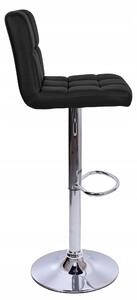 ViaDomo Via Domo - Barová židle Cuando - černá/stříbrná - 40x107x35 cm