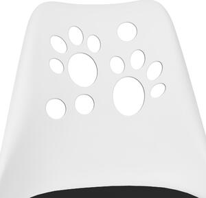 ViaDomo Via Domo - Otočná židle Nube - bílá/černá - 52x96x42 cm
