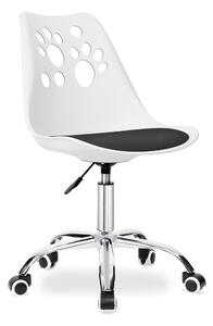 ViaDomo Via Domo - Otočná židle Nube - bílá/černá - 84-96 cm