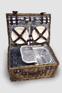 Vingo Proutěný piknikový koš - vybavený pro 4 osoby