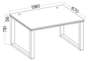 Pc stolek Mantela 160 (světle šedá + černá). 1041352