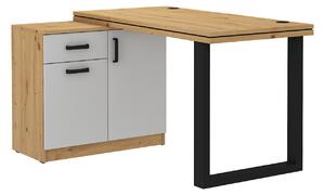Pc stolek Mantela 140 (dub artisan + světle šedá)