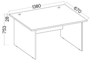 Pc stolek Mantela 170 (světle šedá). 1041354