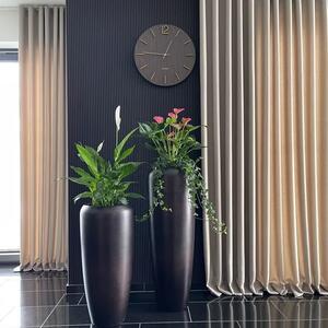 Vivanno luxusní květináč CAVITA, sklolaminát, výška 97 cm, černo-hnědý hedvábný mat